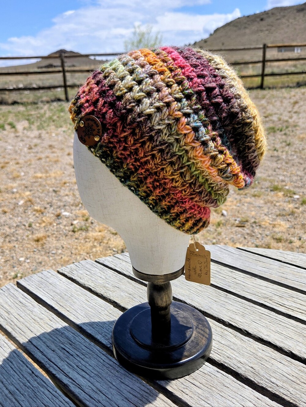 Artisan Handmade Crochet "70s Flashback" Cozy Boho Slouch Hat